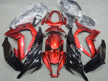 Rot Glänzendes Schwarz 2011-2015 Kawasaki ZX10R Motorrad Verkleidung