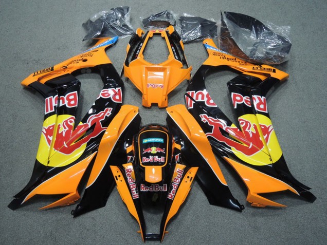 Orange Schwarz Red Bull 2011-2015 Kawasaki ZX10R Motorrad Verkleidung