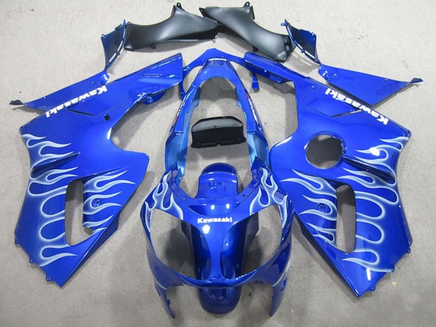 Blau Weiß Flamme 2000-2001 Kawasaki ZX12R Motorrad Verkleidung