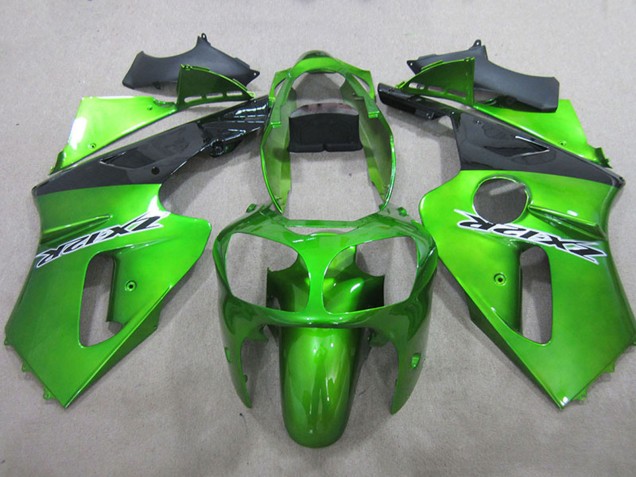 Grün Matt Schwarz 2000-2001 Kawasaki ZX12R Motorrad Verkleidung