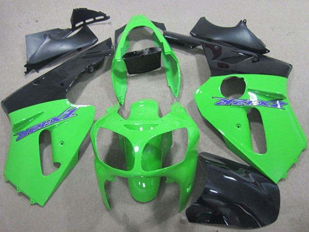 Grün Matt Schwarz Blau 2000-2001 Kawasaki ZX12R Motorrad Verkleidung