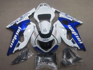 Weiß Blau Jordan Motul 2001-2003 Suzuki GSXR 600 Motorrad Verkleidung