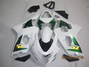 Weiß Grün Gelb Schwarz 2004-2005 Suzuki GSXR 600 Motorrad Verkleidung