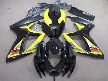 Gelb Grau Schwarz 2006-2007 Suzuki GSXR 600 Motorrad Verkleidung