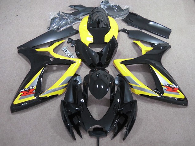 Gelb Grau Schwarz 2006-2007 Suzuki GSXR 600 Motorrad Verkleidung