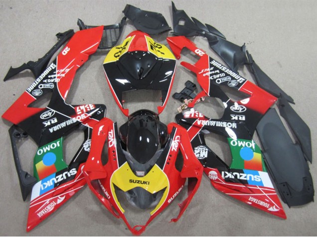 Rot Gelb Grün Blau Schwarz JOMO 2006-2007 Suzuki GSXR 600 Motorrad Verkleidung