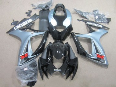 Grau Glänzendes Schwarz 2006-2007 Suzuki GSXR 600 Motorrad Verkleidung