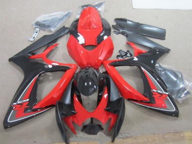 Rot Schwarz 2006-2007 Suzuki GSXR 600 Motorrad Verkleidung