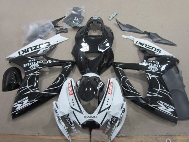 Weiß Schwarz Corona Extra Motul 2006-2007 Suzuki GSXR 600 Motorrad Verkleidung