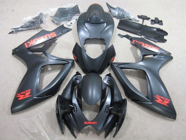 Matt Schwarz Rot Aufkleber 2006-2007 Suzuki GSXR 600 Motorrad Verkleidung