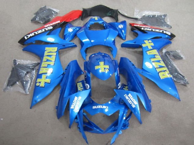 Blau Gold Rizla 2011-2024 Suzuki GSXR 600 Motorrad Verkleidung
