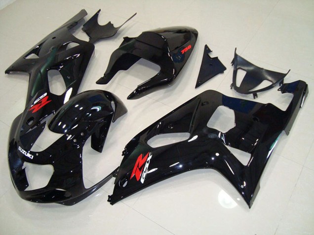 Glänzendes Schwarz 2001-2003 Suzuki GSXR 750 Motorrad Verkleidung