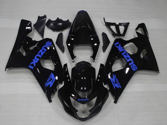 Glänzendes Schwarz Blau Aufkleber 2004-2005 Suzuki GSXR 750 Motorrad Verkleidung