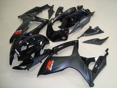 Glänzendes Schwarz Matt Schwarz Rot 2006-2007 Suzuki GSXR 750 Motorrad Verkleidung