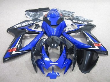Blau Glänzendes Schwarz 2006-2007 Suzuki GSXR 750 Motorrad Verkleidung