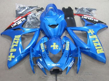 Blau Rot Schwarz Gold Rizla 2006-2007 Suzuki GSXR 750 Motorrad Verkleidung