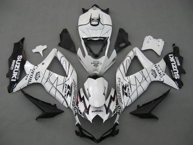 Weiß Schwarz Corona Extra Alstare 2008-2010 Suzuki GSXR 750 Motorrad Verkleidung