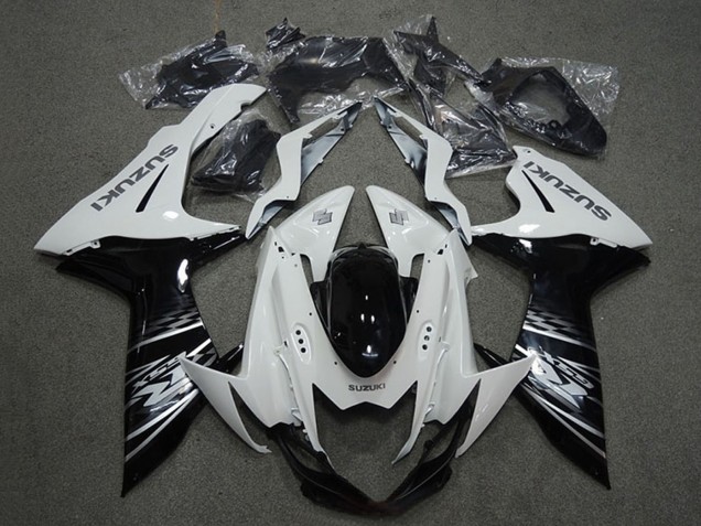 Weiß Schwarz 2011-2024 Suzuki GSXR 750 Motorrad Verkleidung