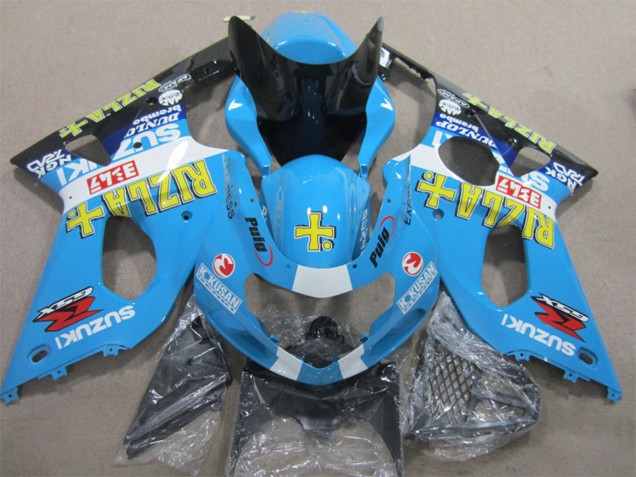Blau Gelb Weiß Schwarz Rizla 2000-2002 Suzuki GSXR 1000 Motorrad Verkleidung