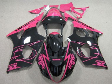 Rosa Schwarz 2003-2004 Suzuki GSXR 1000 Motorrad Verkleidung