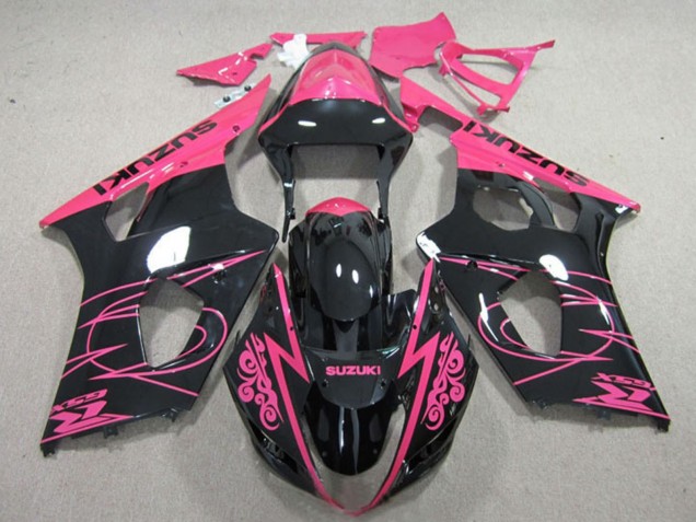 Rosa Schwarz 2003-2004 Suzuki GSXR 1000 Motorrad Verkleidung