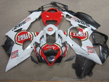 Weiß Rot Lucky Strike Motul 2005-2006 Suzuki GSXR 1000 Motorrad Verkleidung