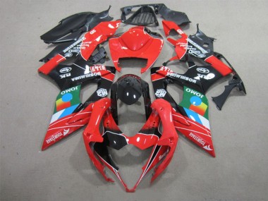 Rot Schwarz Blau Weiß Grün 2005-2006 Suzuki GSXR 1000 Motorrad Verkleidung