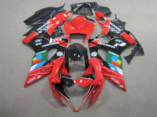 Rot Schwarz Blau Weiß Grün 2005-2006 Suzuki GSXR 1000 Motorrad Verkleidung