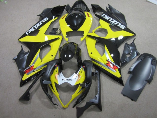 Gelb Schwarz Weiß Rot 2005-2006 Suzuki GSXR 1000 Motorrad Verkleidung