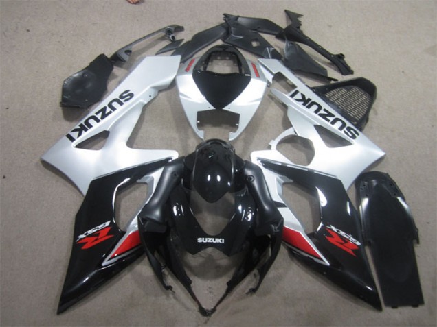 Glänzendes Schwarz Silber Rot 2005-2006 Suzuki GSXR 1000 Motorrad Verkleidung