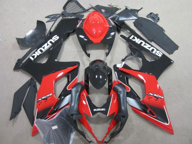 Schwarz Rot 2005-2006 Suzuki GSXR 1000 Motorrad Verkleidung