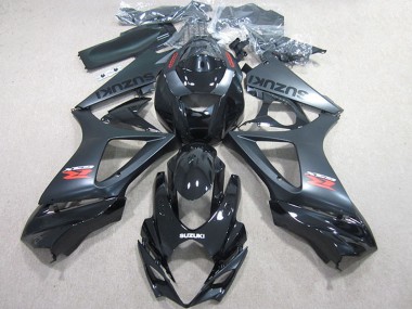 Glänzendes Schwarz Matt Schwarz 2007-2008 Suzuki GSXR 1000 Motorrad Verkleidungen Kit