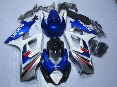 Blau Weiß Rot 2007-2008 Suzuki GSXR 1000 Motorrad Verkleidung