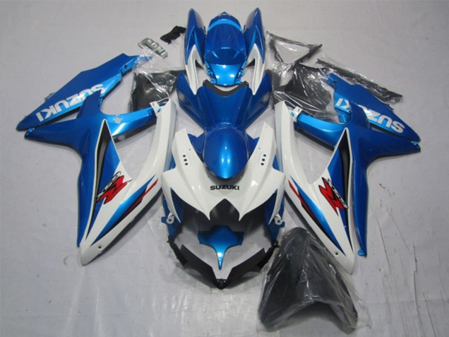 Weiß Blau Rot 2007-2008 Suzuki GSXR 1000 Motorrad Verkleidung