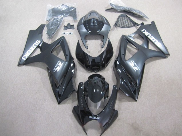Glänzendes Schwarz Matt Schwarz 2007-2008 Suzuki GSXR 1000 Motorrad Verkleidung
