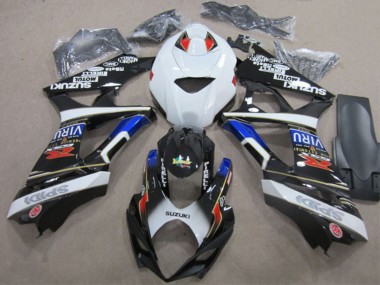 Weiß Blau Rot Schwarz 2007-2008 Suzuki GSXR 1000 Motorrad Verkleidung