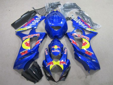 Blau Gelb Schwarz Red Bull 2007-2008 Suzuki GSXR 1000 Motorrad Verkleidung