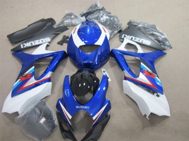 Weiß Blau Rot 2007-2008 Suzuki GSXR 1000 Motorrad Verkleidung