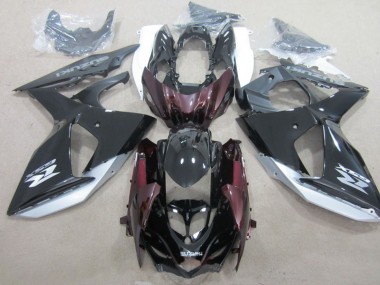 Glänzendes Schwarz Silber 2009-2016 Suzuki GSXR 1000 Motorrad Verkleidung