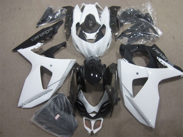 Weiß Schwarz 2009-2016 Suzuki GSXR 1000 Motorrad Verkleidung Kit