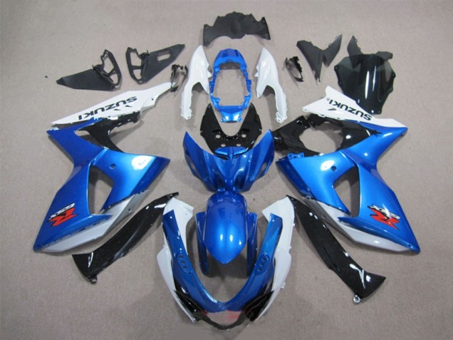 Weiß Blau Schwarz 2009-2016 Suzuki GSXR 1000 Motorrad Verkleidungen Kit