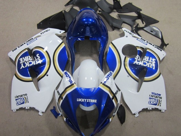 Weiß Blau Motul Lucky Strike 1996-2007 Suzuki GSXR 1300 Hayabusa Motorrad Verkleidung