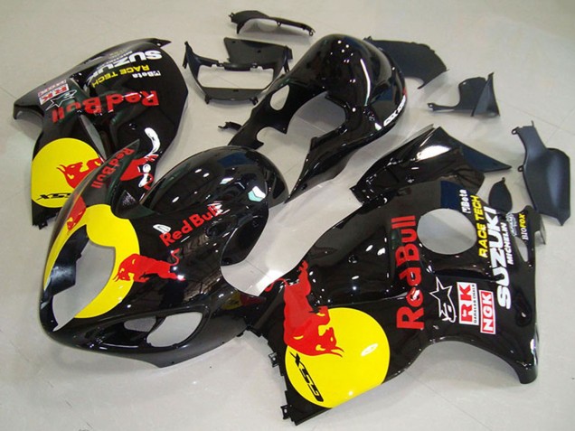 Glänzendes Schwarz Gelb Red Bull 1996-2007 Suzuki GSXR 1300 Hayabusa Motorrad Verkleidung