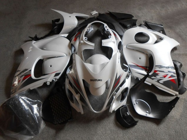 Weiß Schwarz 2008-2020 Suzuki GSXR 1300 Hayabusa Motorrad Verkleidung