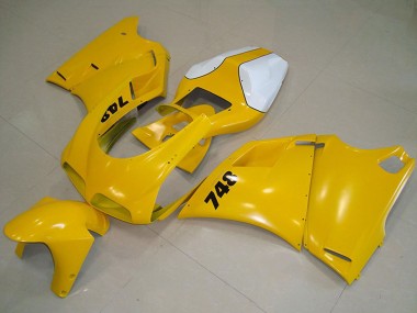 Weiß Gelb 1993-2005 Ducati 748 Motorrad Verkleidung