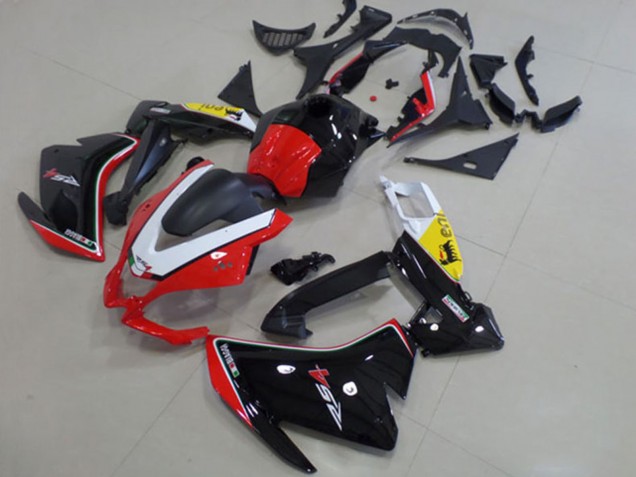 Weiß Rot Gelb Glänzendes Schwarz 2012-2018 Aprilia RS4 50 125 Motorrad Verkleidung