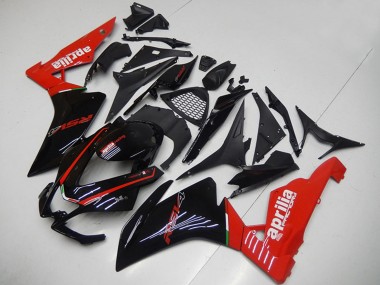 Glänzendes Schwarz Rot 2009-2015 Aprilia RSV4 1000 Motorrad Verkleidung