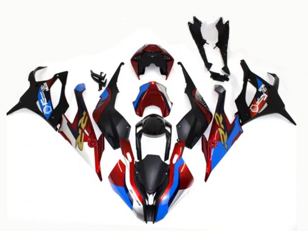 BMW S1000RR Motorrad Verkleidung 2019-2022 - Schwarz Blau Rot Gold