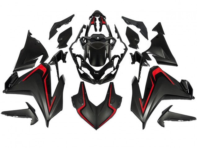 Honda CBR500R Motorrad Verkleidung 2022-2023 - Matt Schwarz Rot
