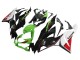 Kawasaki ZX6R Motorrad Verkleidung 2019-2022 - Grun Glanzendes Schwarz Weiss Rot
